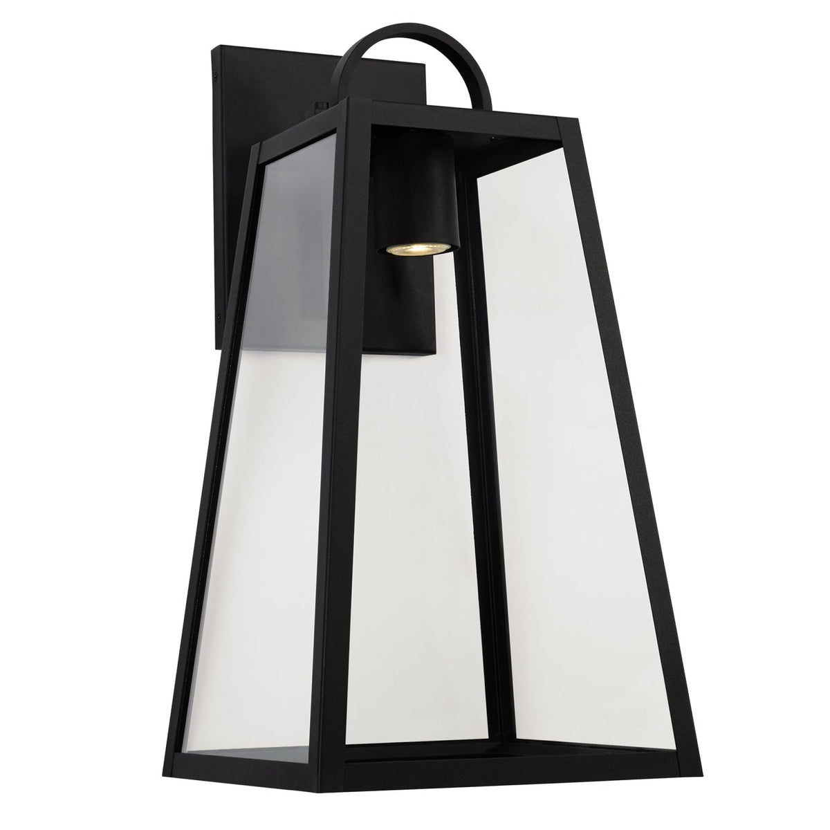 Capital Lighting Leighton - 1 Light Coastal Outdoor Wall Lantern - Dark Sky - 23 - Black 943713BK-GL Coastal Lighting