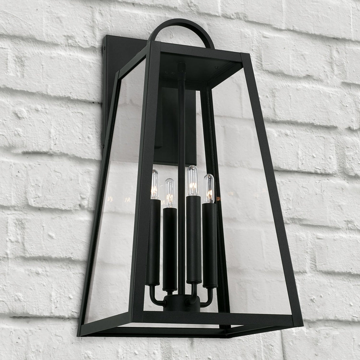 Capital Lighting Leighton - 4 Light Coastal Outdoor Wall Lantern - 23 - Black 943743BK Coastal Lighting