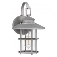 Lombard Coastal Outdoor Wall Lantern - Small 12.75" - Brushed Aluminum