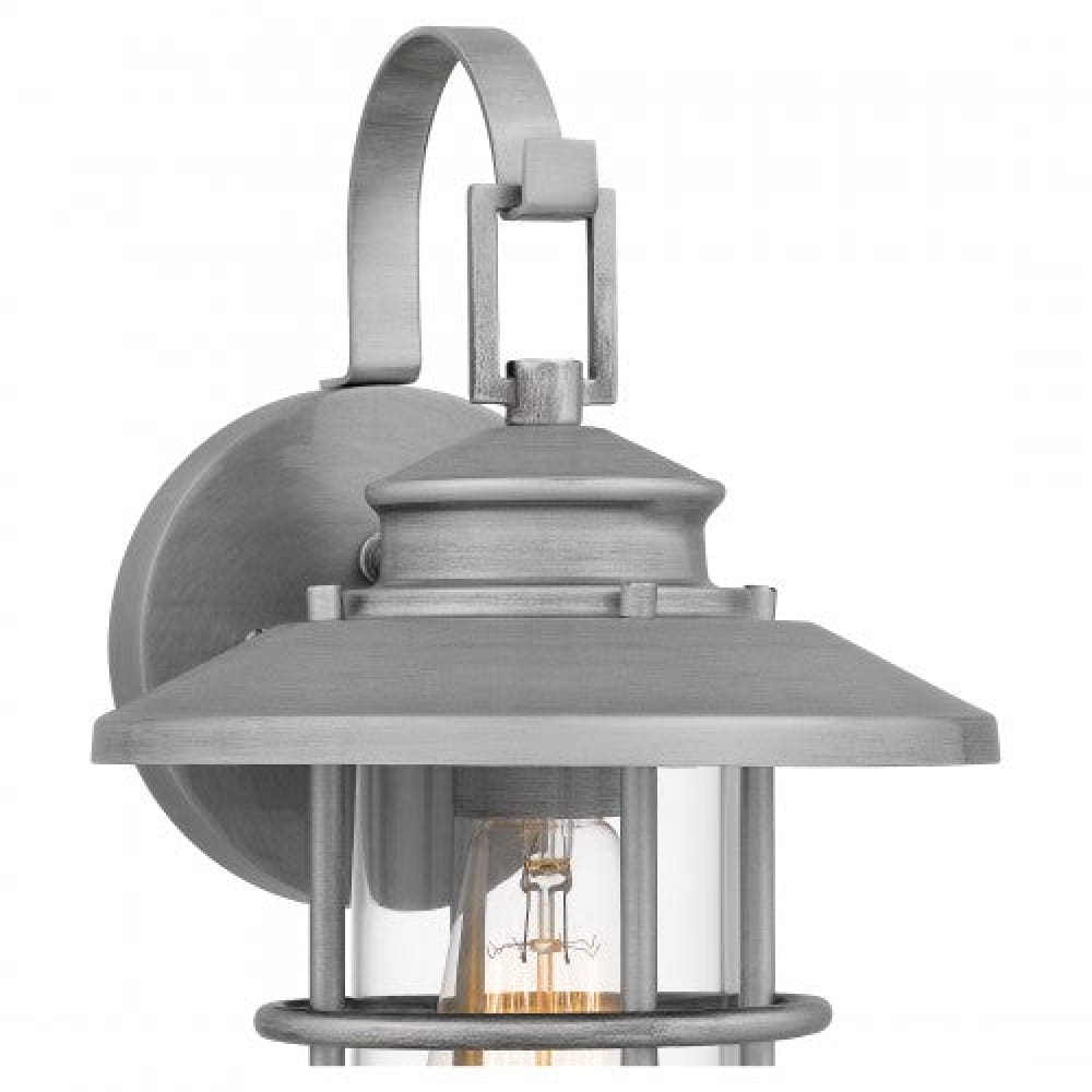 Lombard Coastal Outdoor Wall Lantern - Small 12.75" - Brushed Aluminum