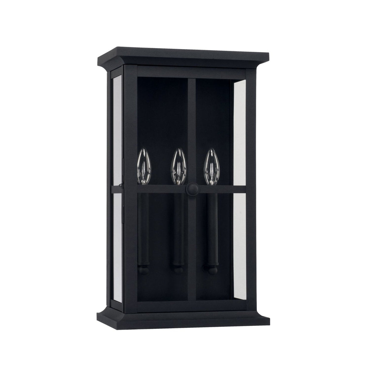 Capital Lighting Mansell Three Light Outdoor Wall Lantern 926431BK Coastal Lighting