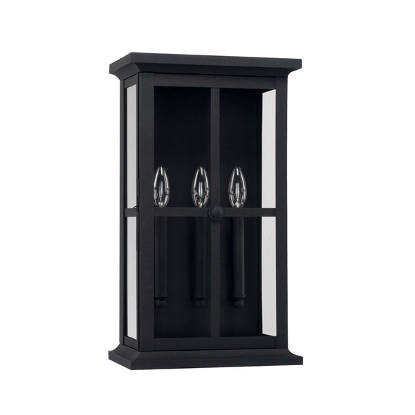 Capital Lighting Mansell Three Light Outdoor Wall Lantern 926431BK Coastal Lighting