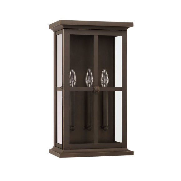 Capital Lighting Mansell Three Light Outdoor Wall Lantern 926431OZ Coastal Lighting