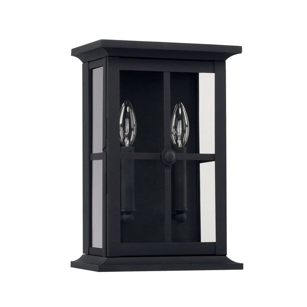 Capital Lighting Mansell Two Light Outdoor Wall Lantern 926422BK Coastal Lighting