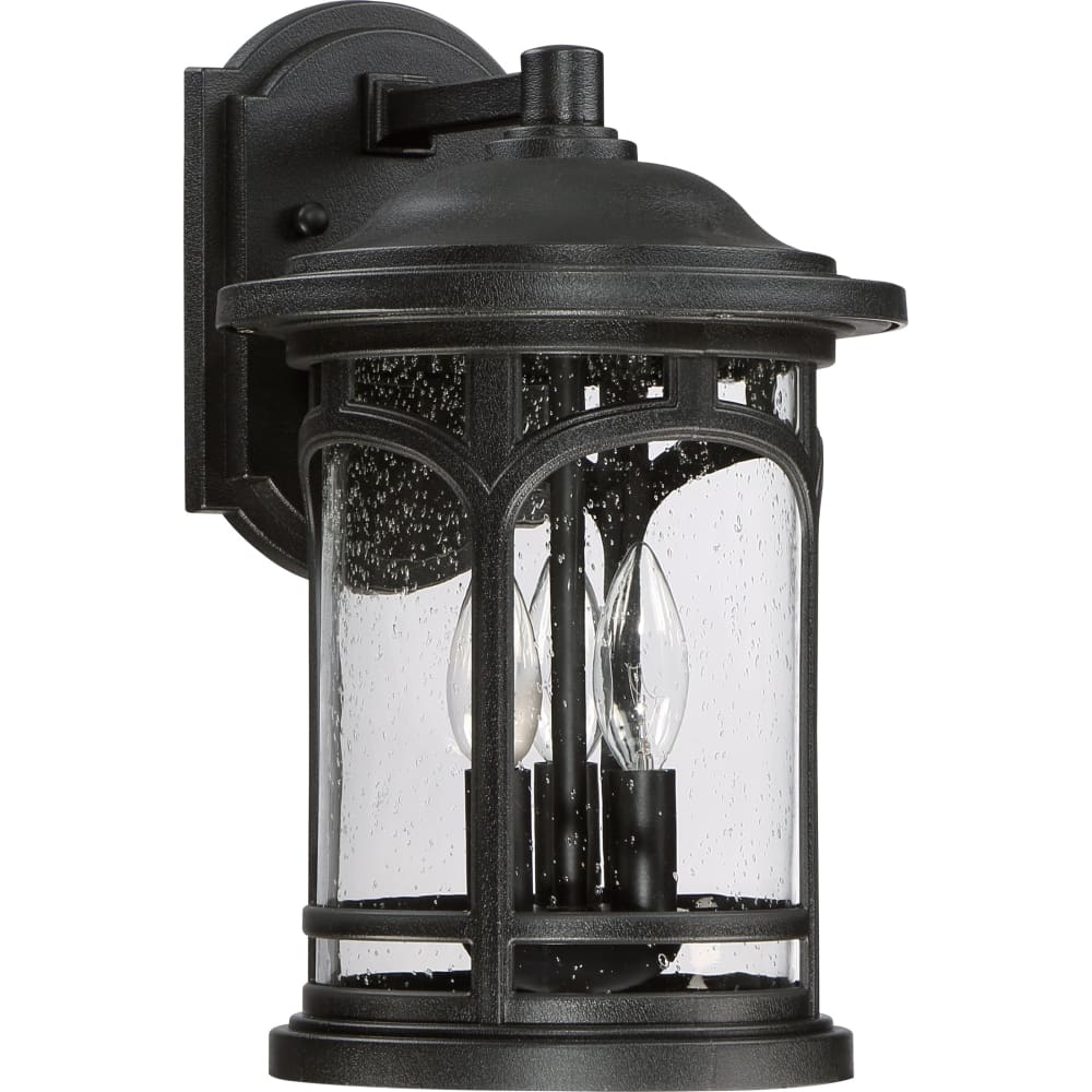 Marblehead Coastal Outdoor Wall Lantern -  Medium 14.5" - Black