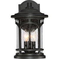 Marblehead Coastal Outdoor Wall Lantern -  Medium 14.5" - Black