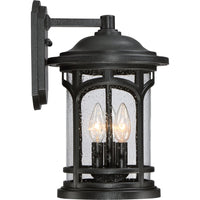 Marblehead Coastal Outdoor Wall Lantern -  Medium 14.5" - Black
