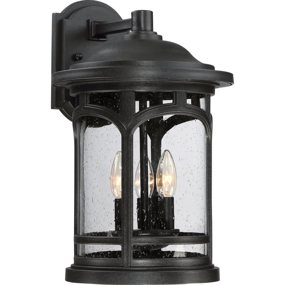Marblehead Coastal Outdoor Wall Lantern -  Large 17.75" - Black
