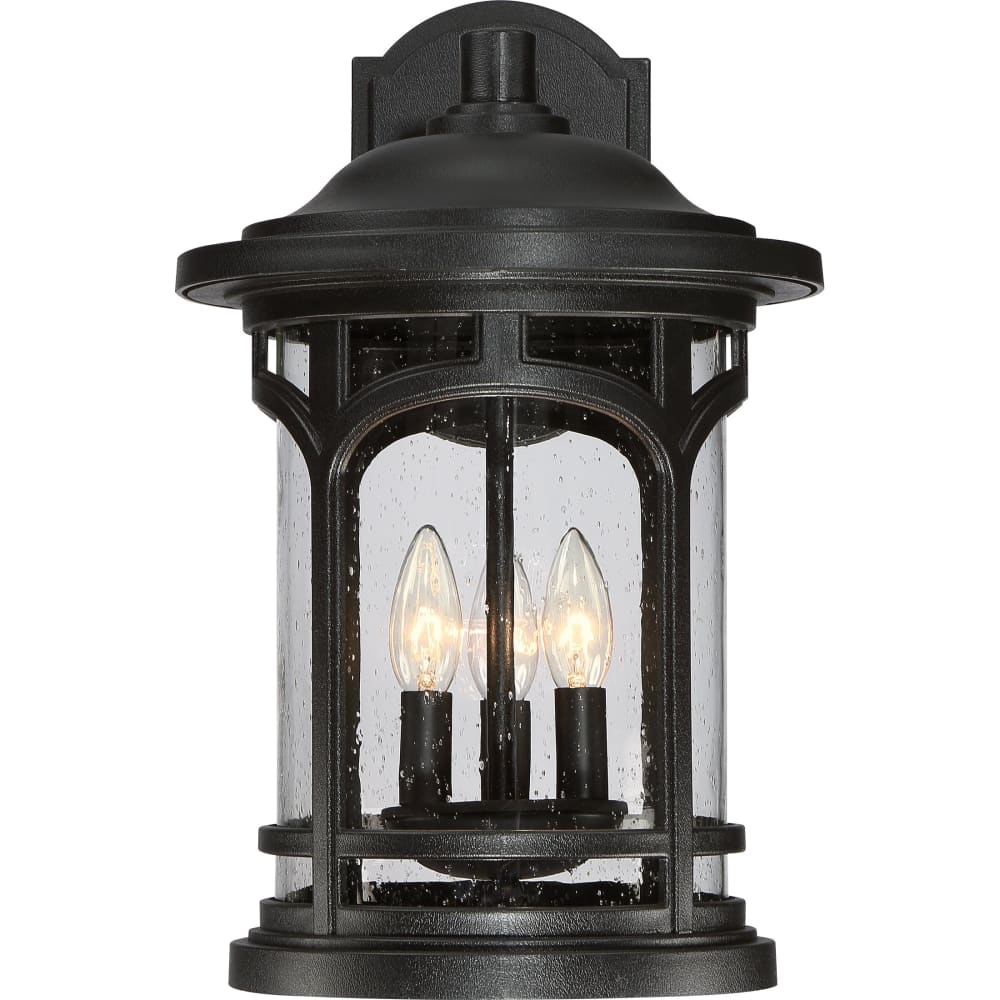 Marblehead Coastal Outdoor Wall Lantern -  Large 17.75" - Black