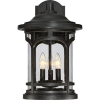 Marblehead Coastal Outdoor Wall Lantern -  Large 17.75" - Black