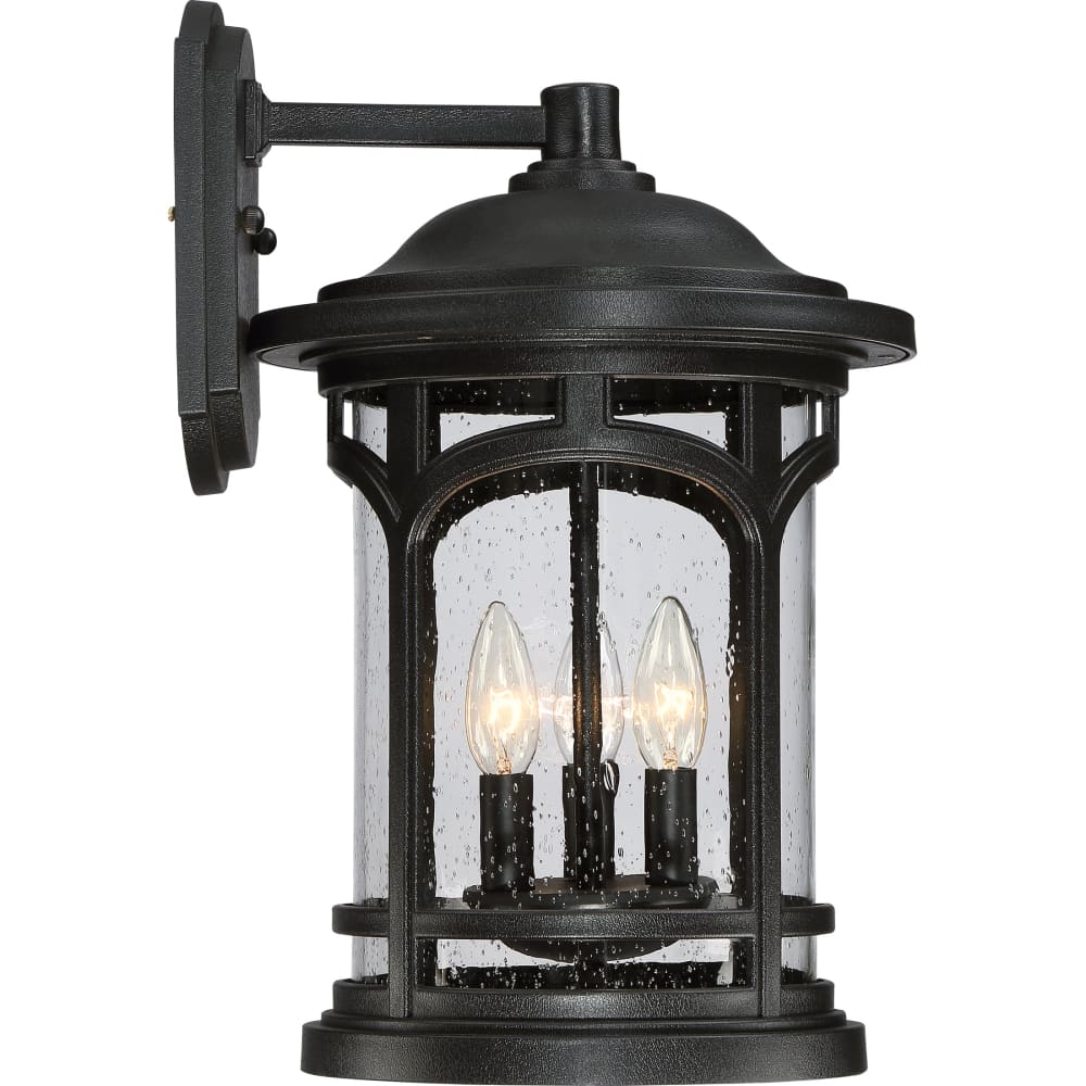 Marblehead Coastal Outdoor Wall Lantern -  Large 17.75" - Black