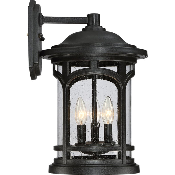 Marblehead Coastal Outdoor Wall Lantern -  Large 17.75" - Black