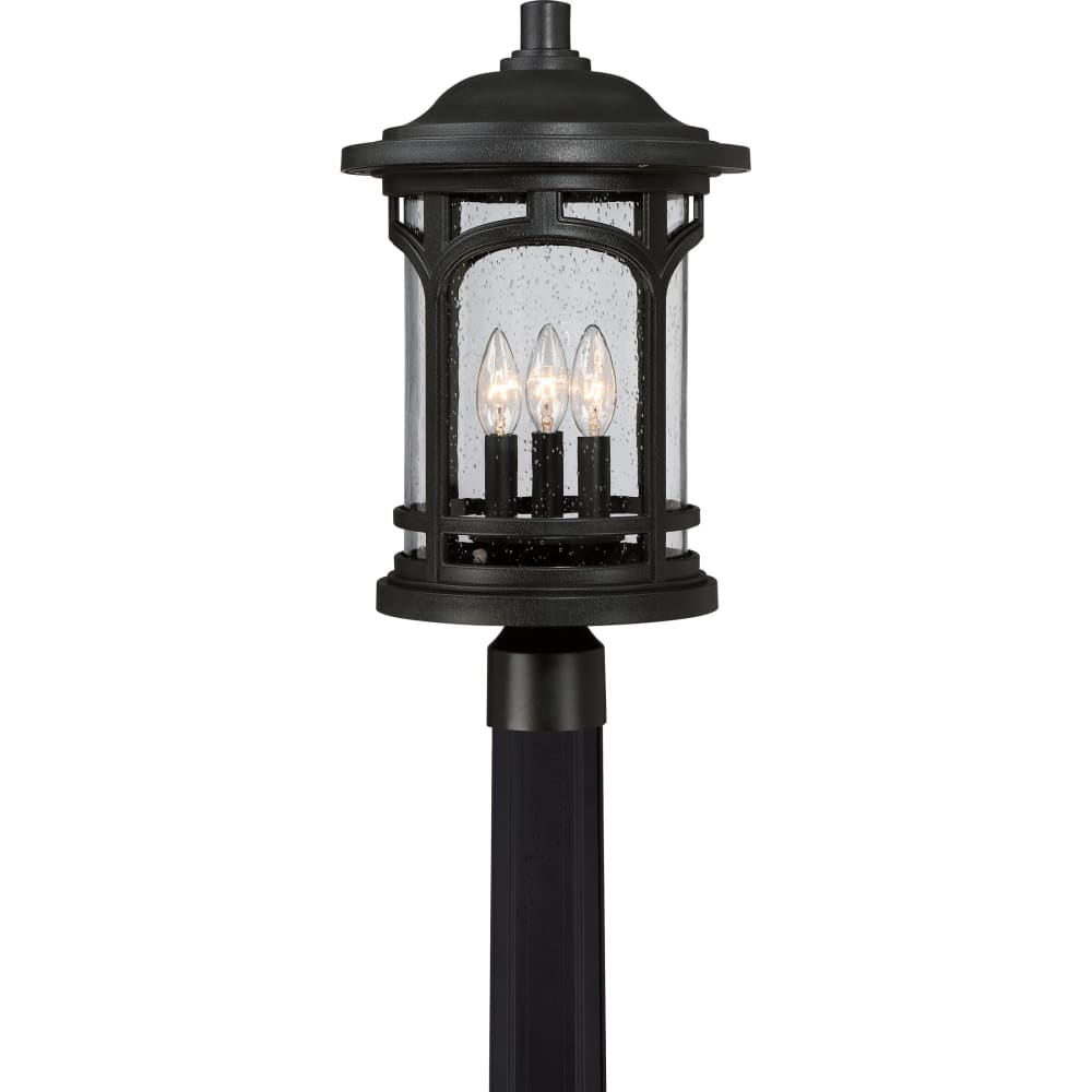 Marblehead Coastal Outdoor Post Lantern - Black