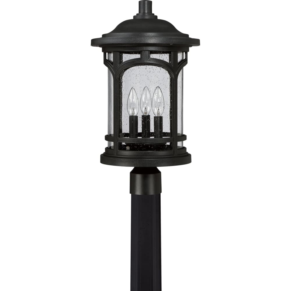 Marblehead Coastal Outdoor Post Lantern - Black