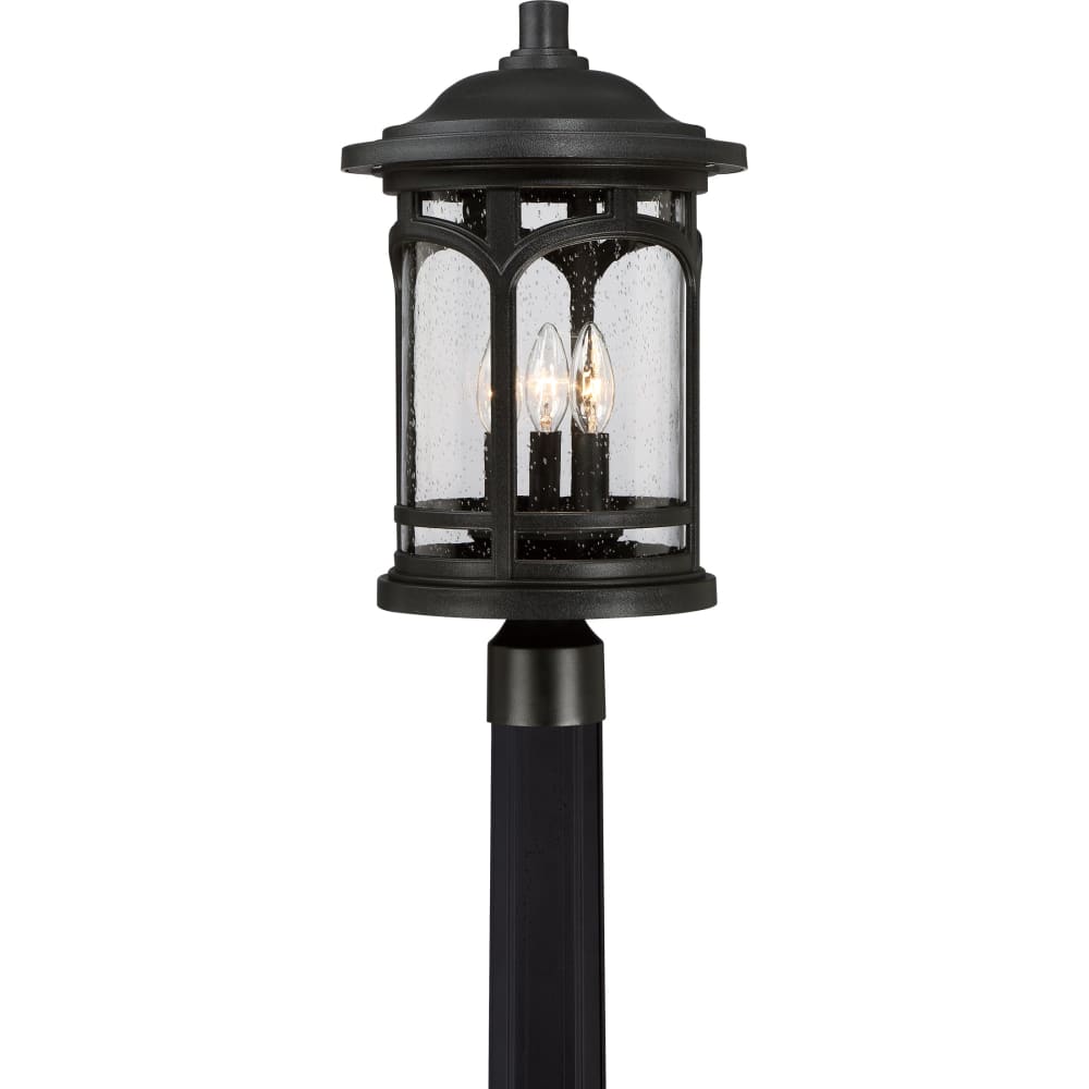 Marblehead Coastal Outdoor Post Lantern - Black