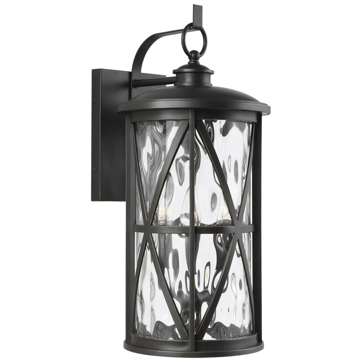 Generation Lighting Millbrooke Outdoor Wall Lantern - Large OL15203ANBZ Coastal Lighting