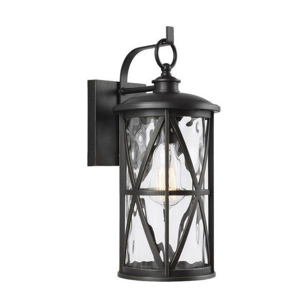 Generation Lighting Millbrooke Outdoor Wall Lantern - Small OL15201ANBZ Coastal Lighting