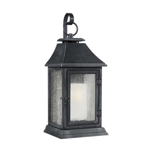 Generation Lighting Shepherd Outdoor Lantern - Small OL10600DWZ Dark Weathered Zinc Coastal Lighting