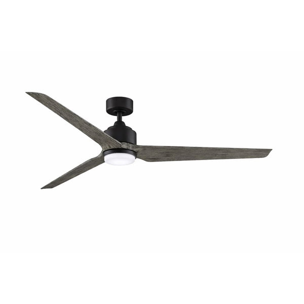 Marine Grade Coastal Outdoor Fan - 44" - Black - Wood Blades
