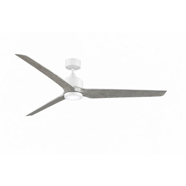 Marine Grade Coastal Outdoor Fan - 44" - White - Wood Blades