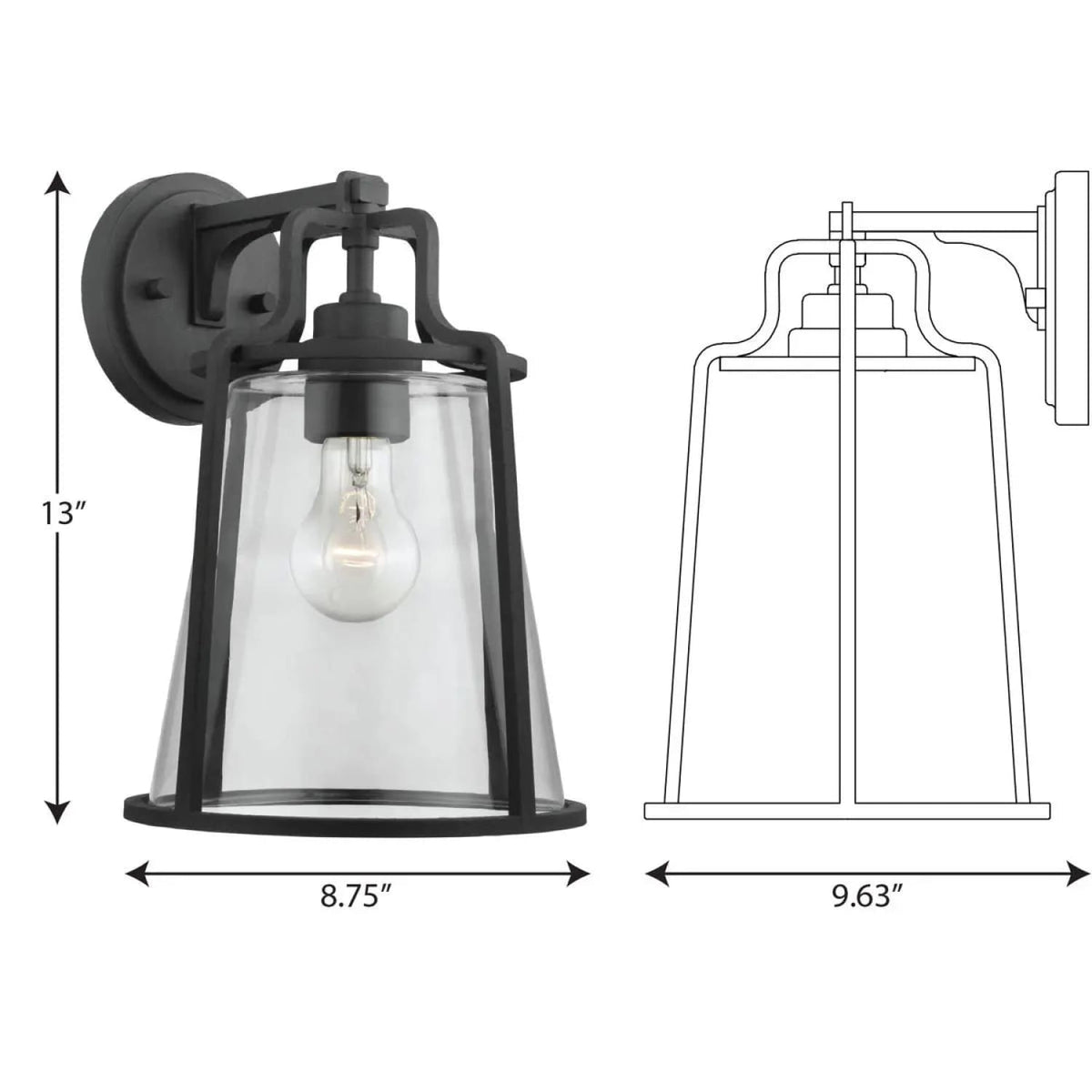 Benton Harbor Coastal Wall Lantern - Large 13’ P560185 - 031 Lighting