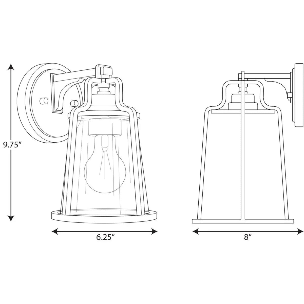 Benton Harbor Coastal Wall Lantern - Small 9.75’ P560177 - 031 Lighting