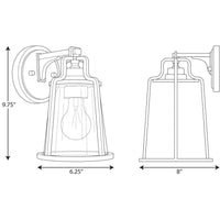 Benton Harbor Coastal Wall Lantern - Small 9.75’ P560177 - 031 Lighting