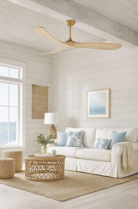 Swell 60" Indoor Fan - Heritage Brass