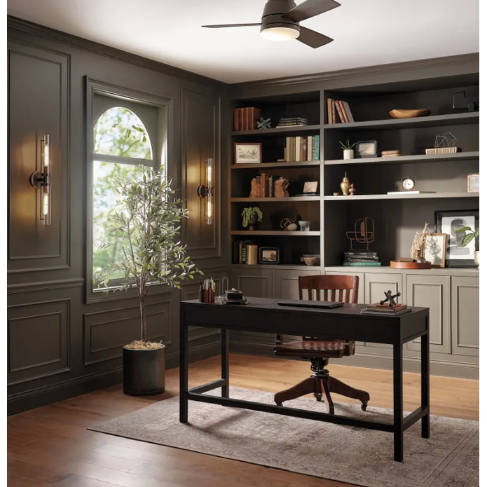 Vaughn Vanity Sconce - Black / Brass