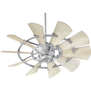 Quorum 44 Windmill Ceiling Fan - Galvanized 94410-9 Coastal Lighting