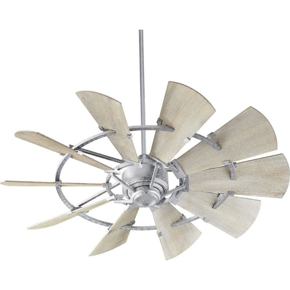 Quorum 52 Windmill Ceiling Fan - Galvanized Coastal Lighting