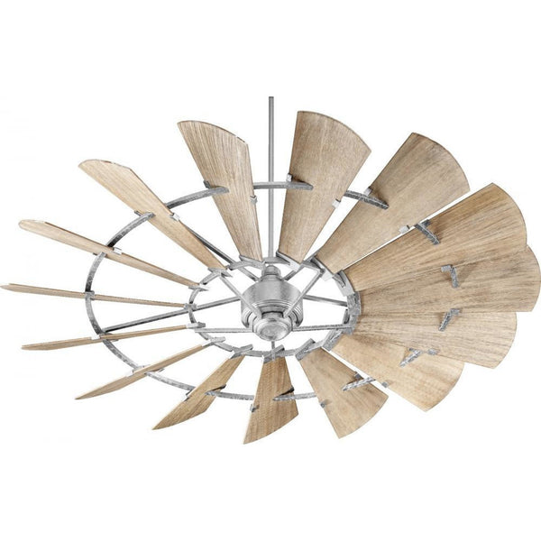 Quorum 72 Windmill Ceiling Fan - Galvanized 97215-9 Coastal Lighting