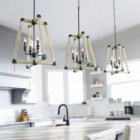 Quorum ALPINE 4LT FOYER CHANDELIER 6789-4-69 Coastal Lighting