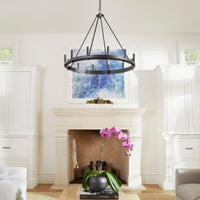 Quorum Aura 12 Light Chandelier 611-12-69 Coastal Lighting