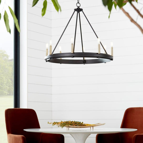 Quorum Aura 8 Light Chandelier 611-8-69 Coastal Lighting