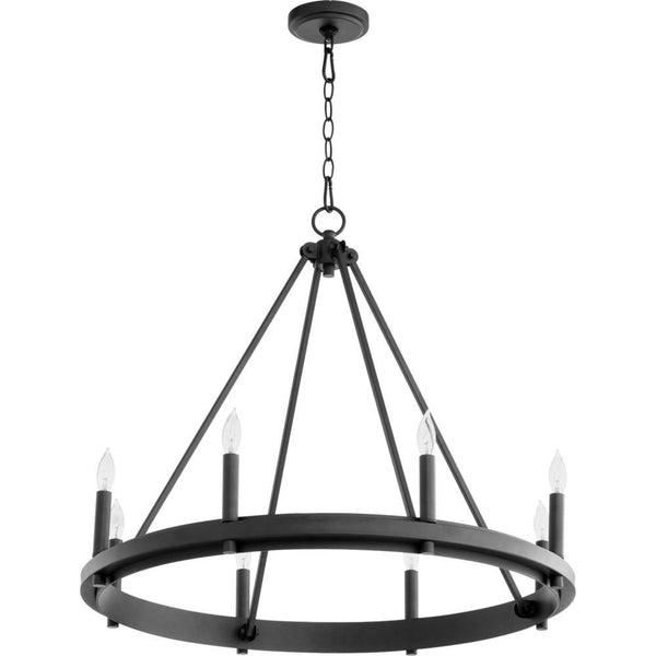 Quorum Aura 8 Light Chandelier 611-8-69 Coastal Lighting