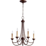 Quorum Brooks 5 Light Chandelier 6250-5-86 Oiled Bronze Coastal Lighting
