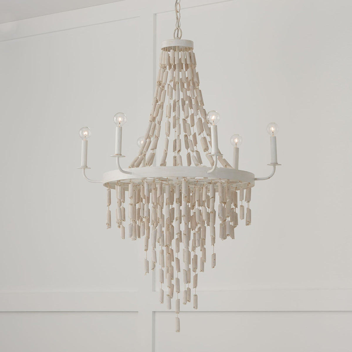 Capital Lighting Carissa Coastal Chandelier - 6 Light 447761OW Coastal Lighting