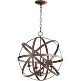 Quorum Celeste 4 Light Chandelier 6009-4-86 Oiled Bronze Coastal Lighting