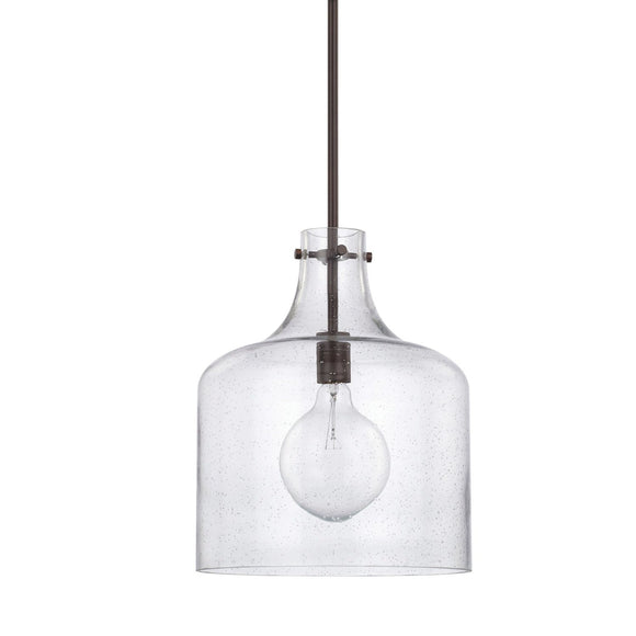 Capital Lighting One Light Pendant 325712BZ Coastal Lighting
