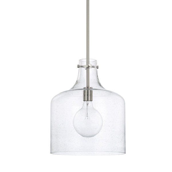 Capital Lighting One Light Pendant 325712BN Coastal Lighting