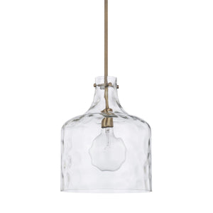 Capital Lighting Crawford One Light Pendant 325717AD Coastal Lighting