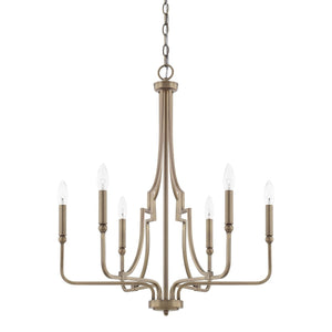 Capital Lighting Six Light Chandelier 419361AD Coastal Lighting