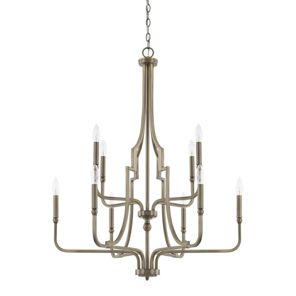 Capital Lighting Ten Light Chandelier 419391AD Coastal Lighting