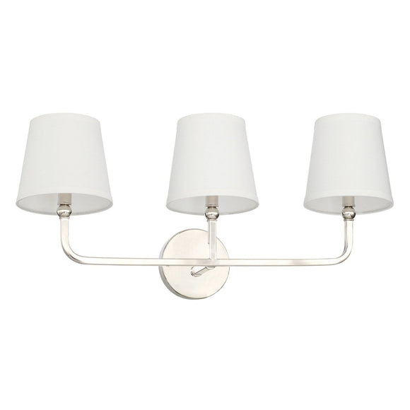 Capital Lighting Three Light Vanity Fixture 119331PN-674 Coastal Lighting