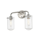 Z-Lite Delaney 2 Light Vanity 471-2V-BN Brushed Nickel Coastal Lighting