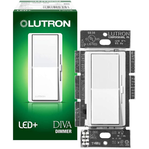 LUTRON DVCL-153P-WH CFL/LED DIMMER DECORA STYLE WHITE 040-DVCL-153P-WH Coastal Lighting