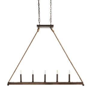 Capital Lighting Five Light Wood Island Chandelier 829651NG Coastal Lighting