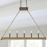 Capital Lighting Five Light Wood Island Chandelier 829651NG Coastal Lighting