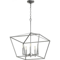 Quorum Gabriel 5 Light Chandelier 644-5-64 Classic Nickel Coastal Lighting